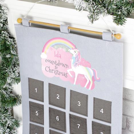 Personalised Unicorn Christmas Fabric Advent Calendar Extra Image 1